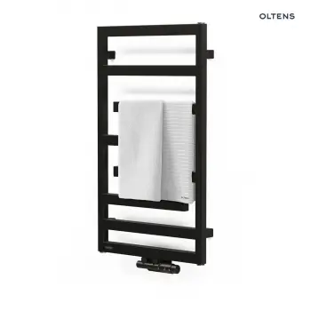 Oltens Flamma grzejnik łazienkowy 88x50 czarny mat 55014300 + KOD RABATOWY + Wysyłka 0zł